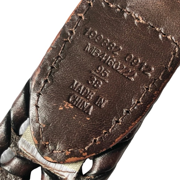FOSSIL Myles Braid Brown Leather Belt 38” - Picture 3 of 15